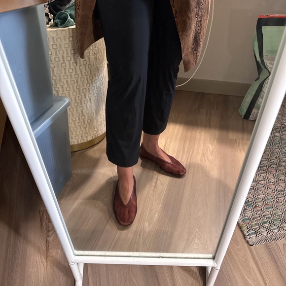 NIB Le Monde Beryl Luna Mesh and leather sole burgundy ballet flat shoes 39 - Picture 7 of 10